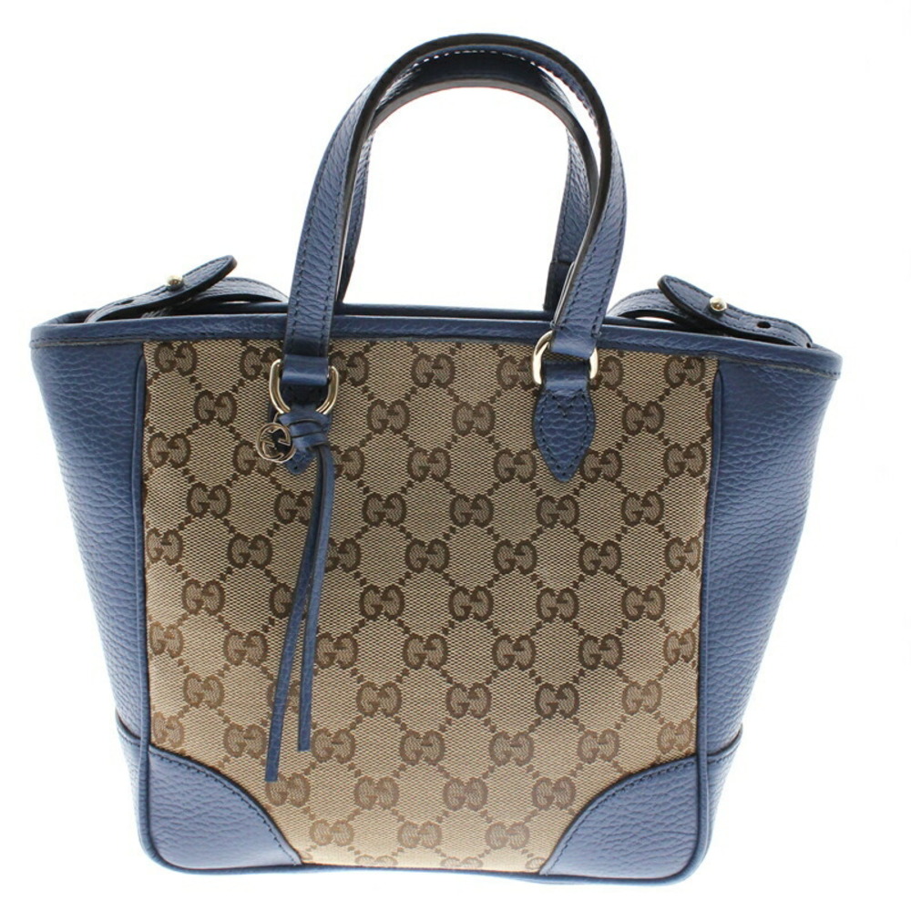 Gucci 2WAY Bree Handbag Canvas Blue GG
